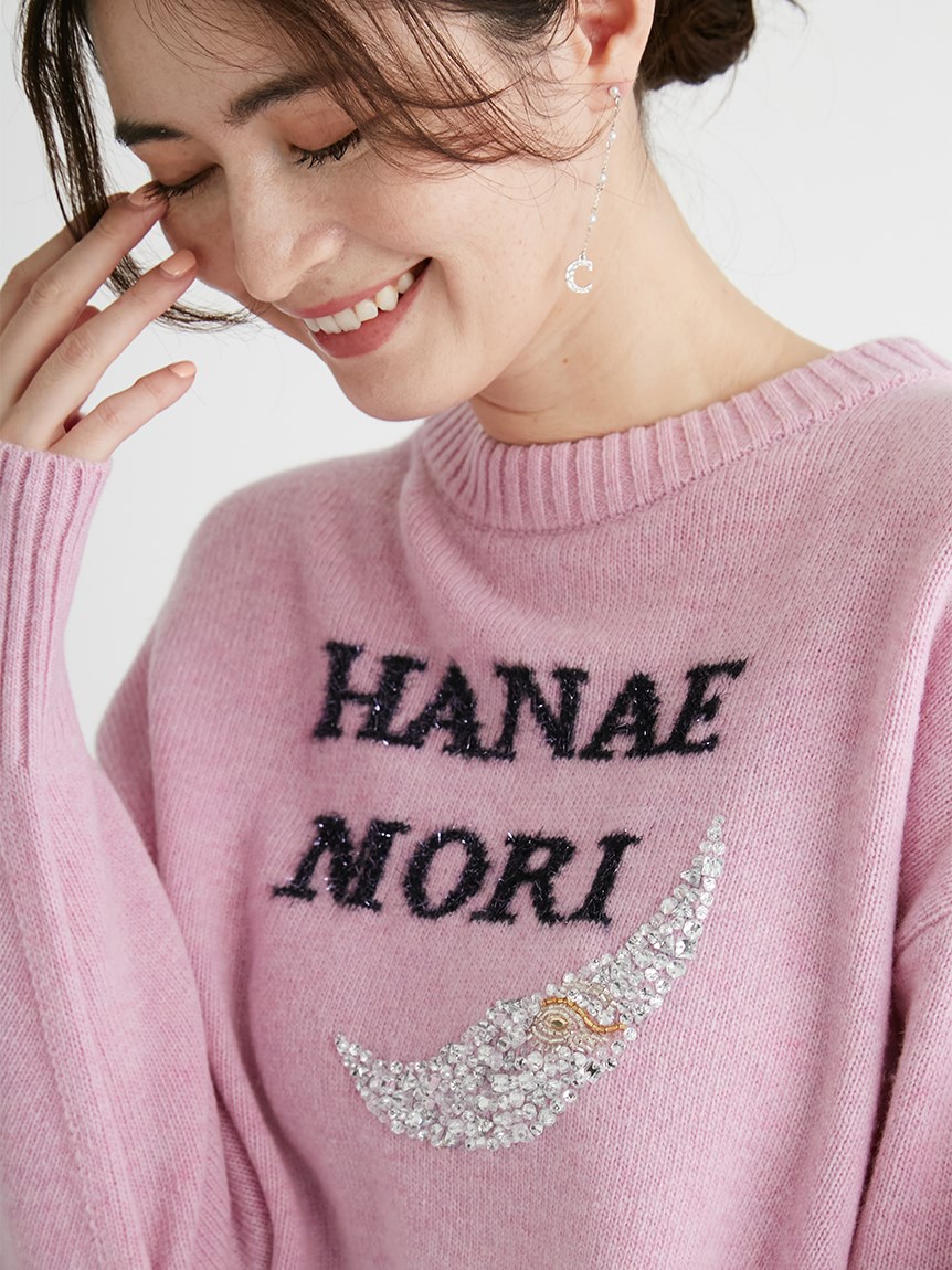 ニット 【HANAE MORI×CELFORDコラボ】 ロゴニットプルオーバー-