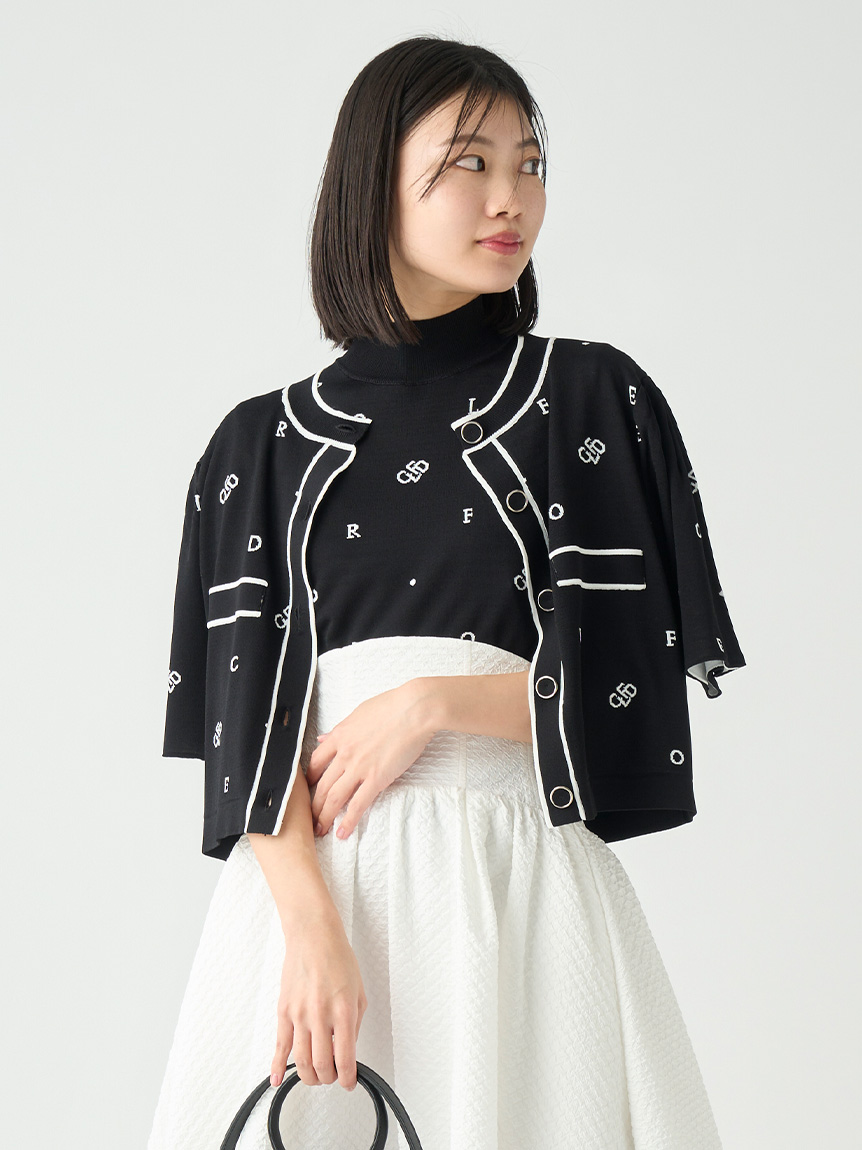 袋ジャガードニットカーディガン(カーディガン)｜TOPS（トップス