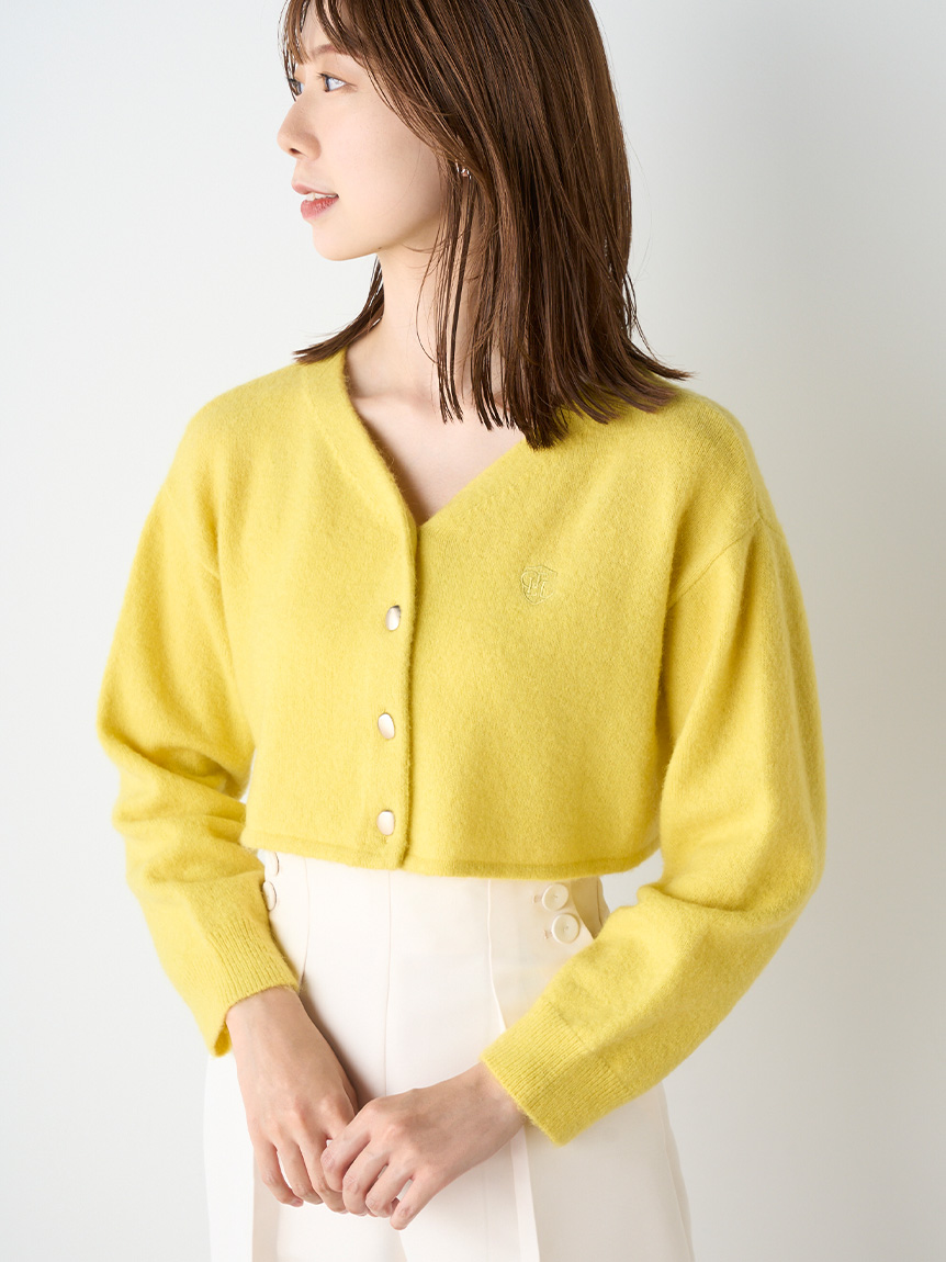 刺繍入りクロップドカーディガン(カーディガン)｜TOPS（トップス