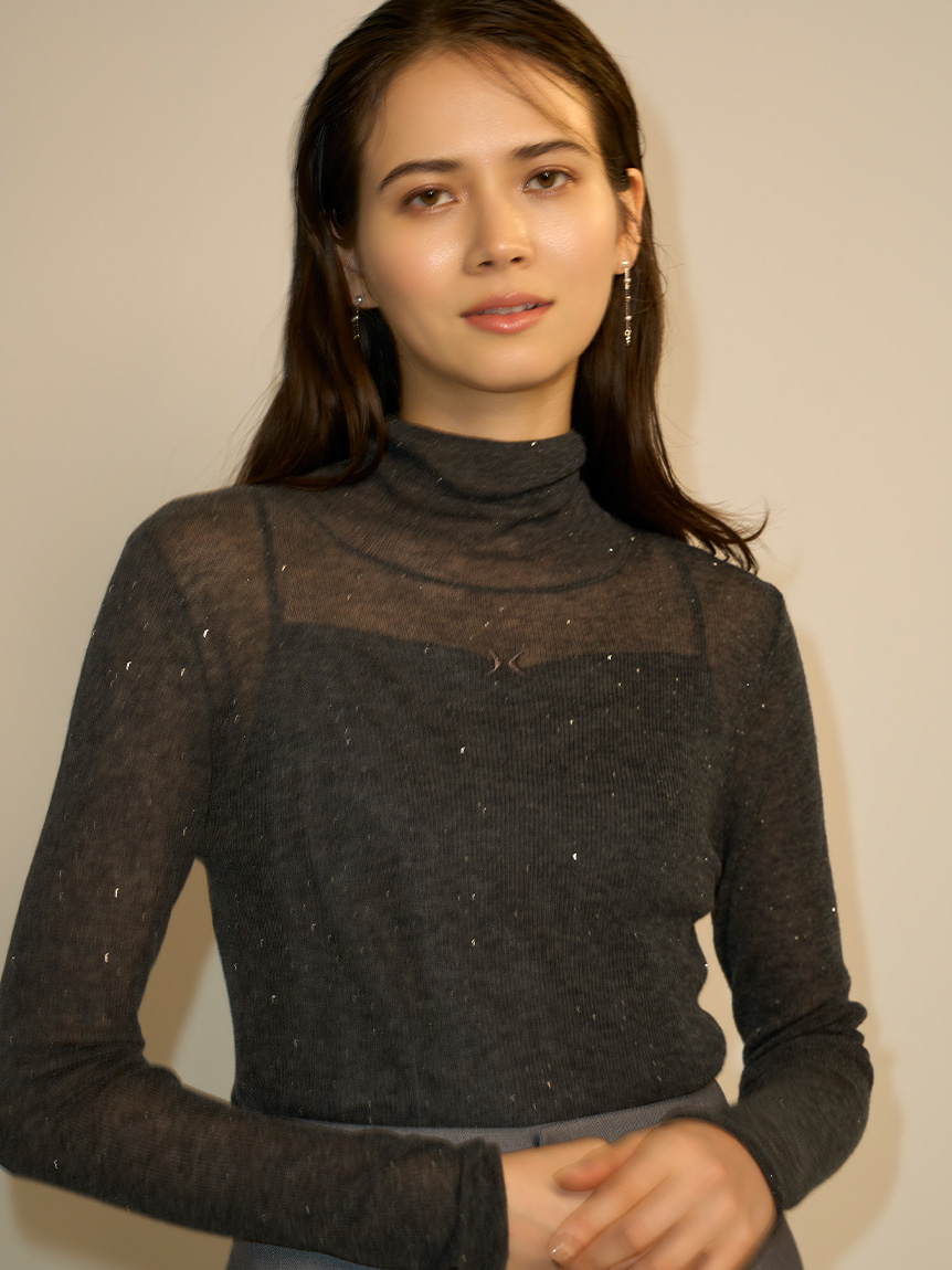 CELFORD【HANAE MORIコラボ】プリーツスリーブニットプルオーバー HANAE MORI×CELFORDコラボ】刺繍ニットプルオーバー(ニットプル