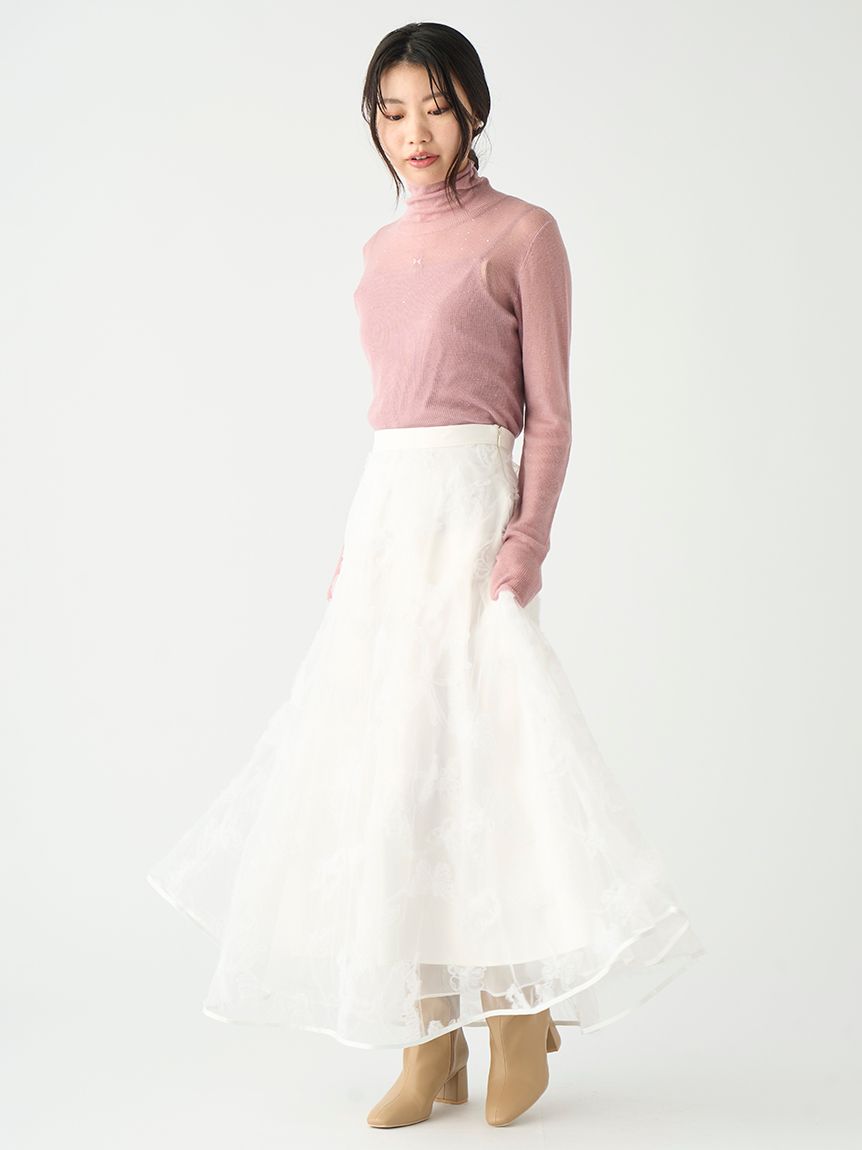 HANAE MORI×CELFORDコラボ】刺繍ニットプルオーバー(ニットプル HANAE MORI×CELFORDコラボ】刺繍ニットプルオーバー(ニットプル