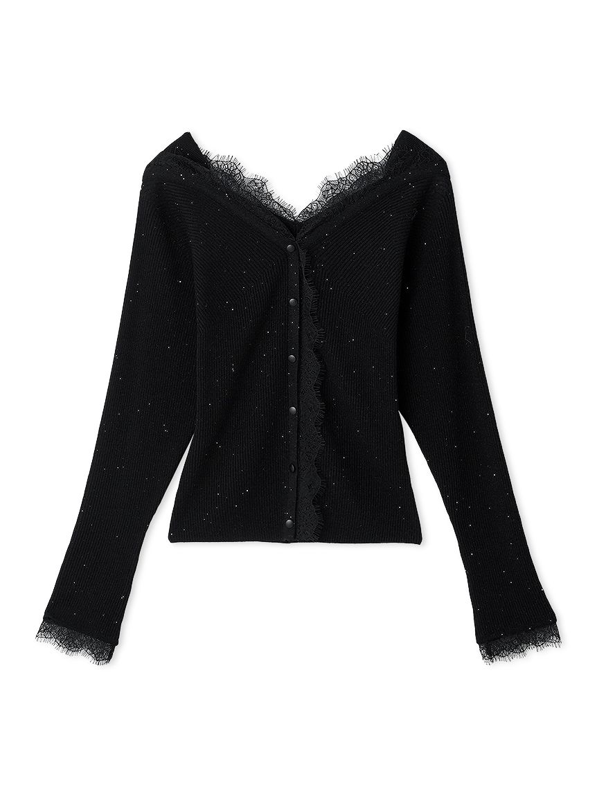 レーストリムニットプルオーバー(ニットプルオーバー)｜TOPS