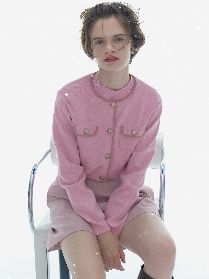 ファートリムニットアンサンブル(ニットプルオーバー)｜TOPS（トップス