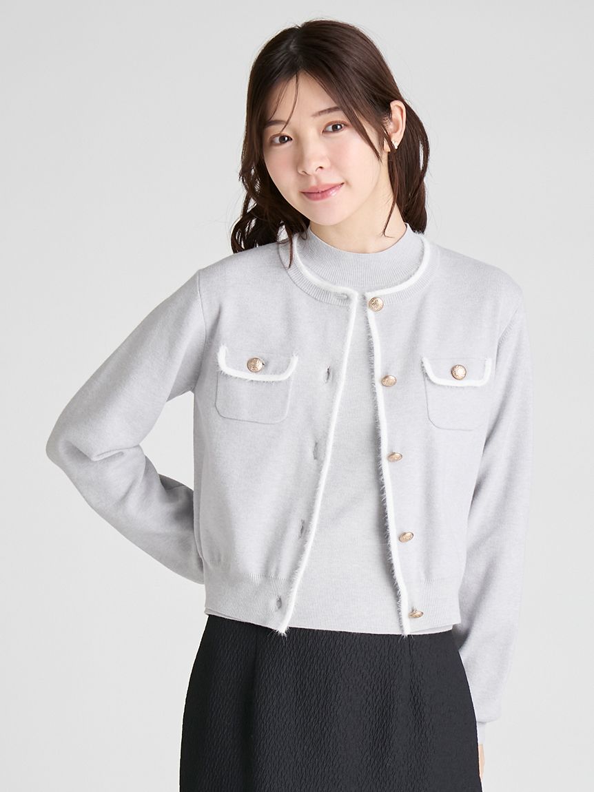 セルフォード　CELFORD ファーライクニットアンサンブル　新品　タグ付き Amazon | [セルフォード] ファーライクニットアンサンブル CWNT251040