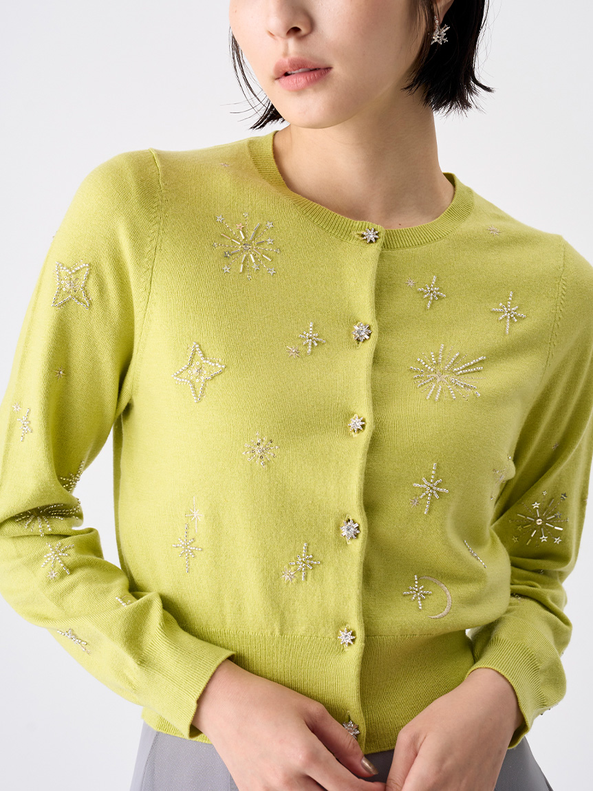 YUMI KATSURA for CELFORD】コラボスターリー刺繍ニットアンサンブル