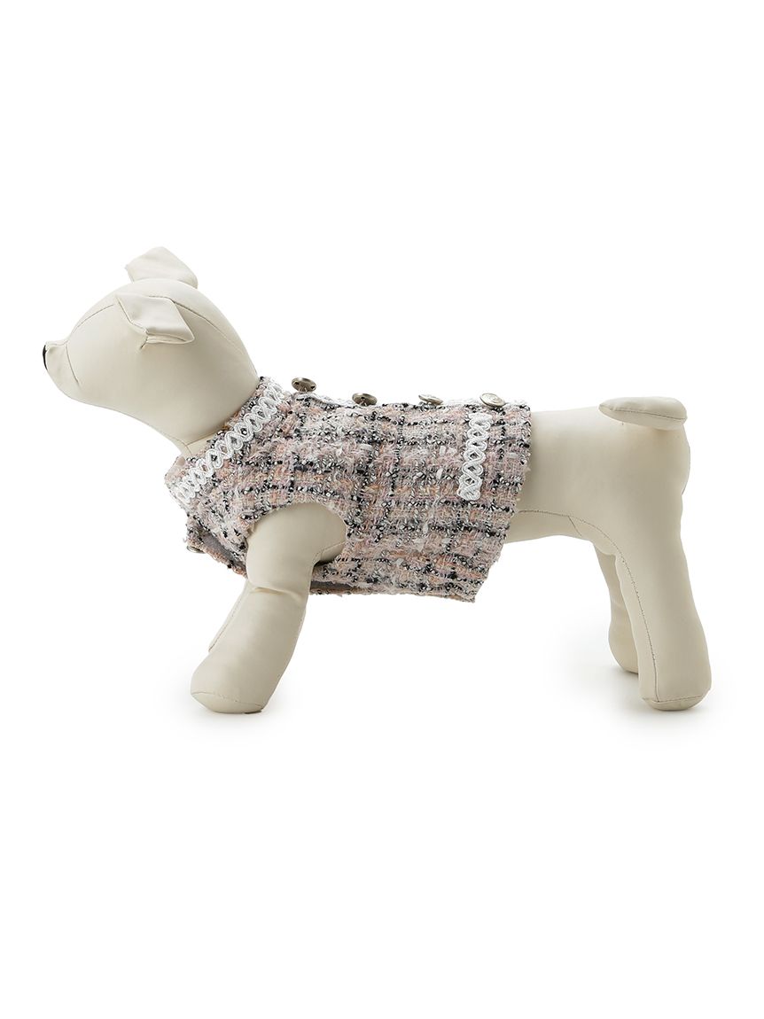 【ハンドメイド】犬のぬいぐるみ＊ツイード生地アクセント DOG&CAT】ファンシーツイードジレ(ウェア)｜PET｜CELFORD（セル