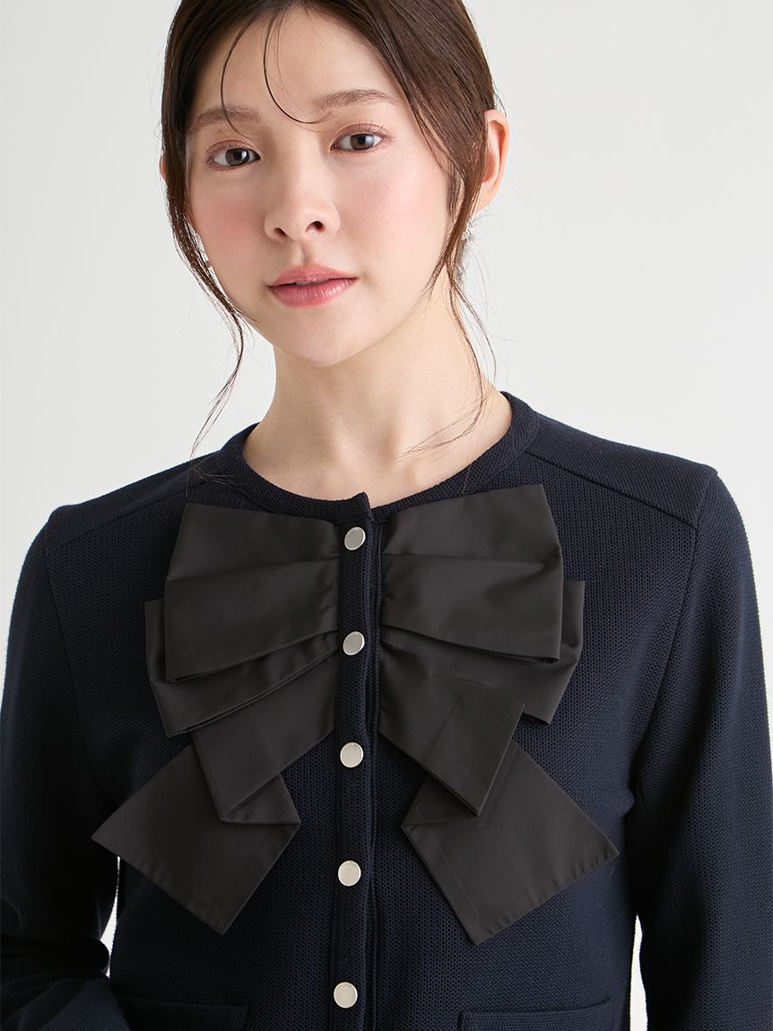 【美品】cen. リボンジャケット 洗える】リボンデザインジャケット(ジャケット・ブルゾン)｜OUTER