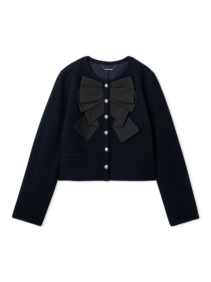 洗える】リボンデザインジャケット(ジャケット・ブルゾン)｜OUTER