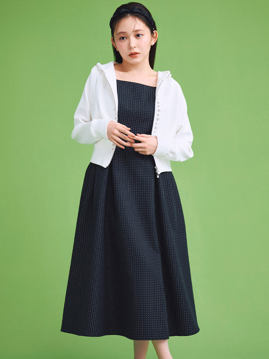 UVカット】【洗える】フロントビシューフーディー(パーカー)｜TOPS