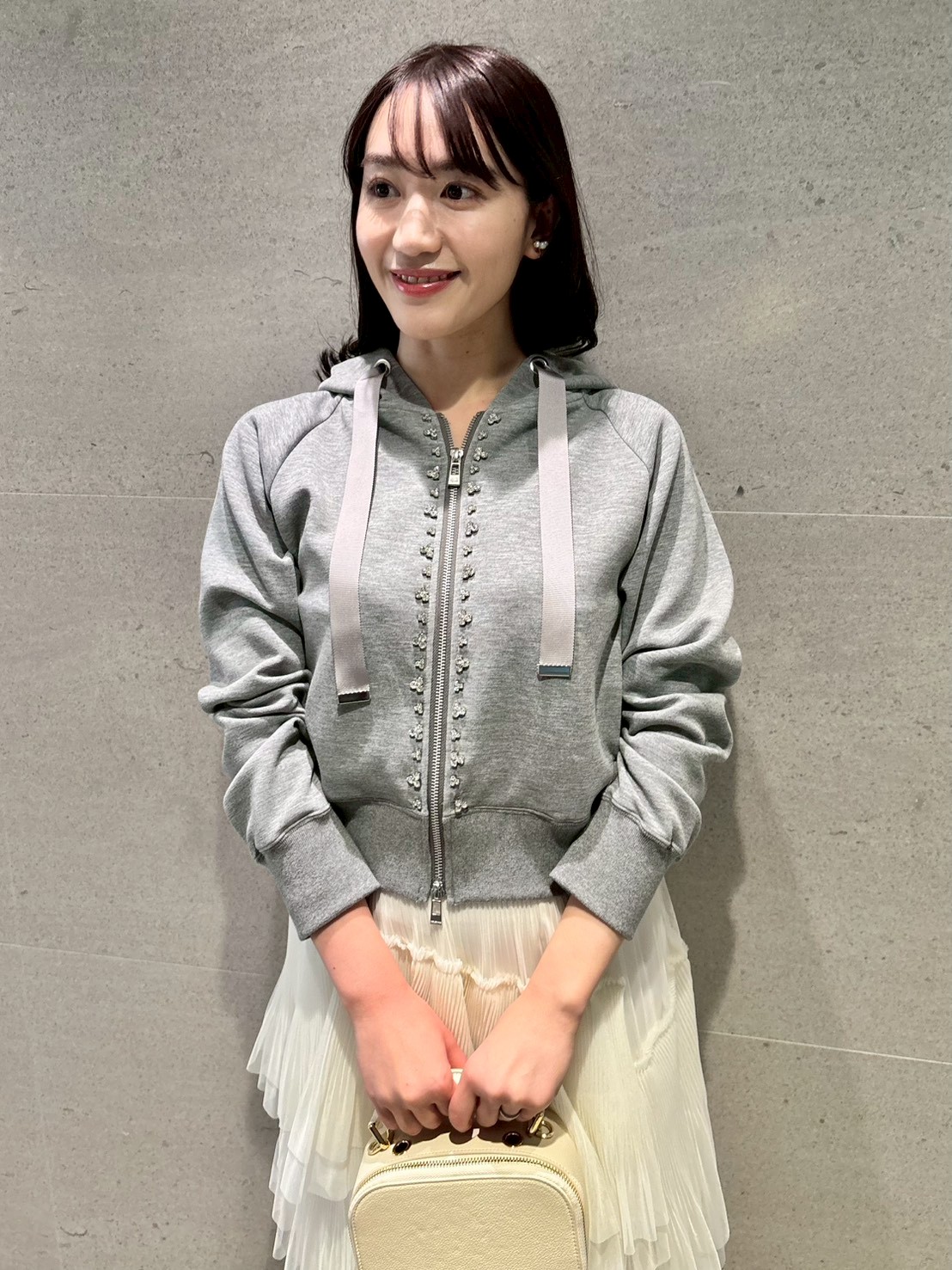 UVカット】【洗える】フロントビシューフーディー(パーカー)｜TOPS