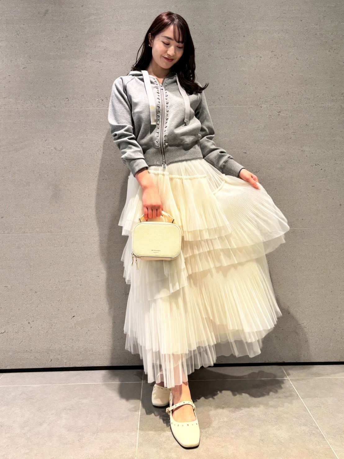 UVカット】【洗える】フロントビシューフーディー(パーカー)｜TOPS