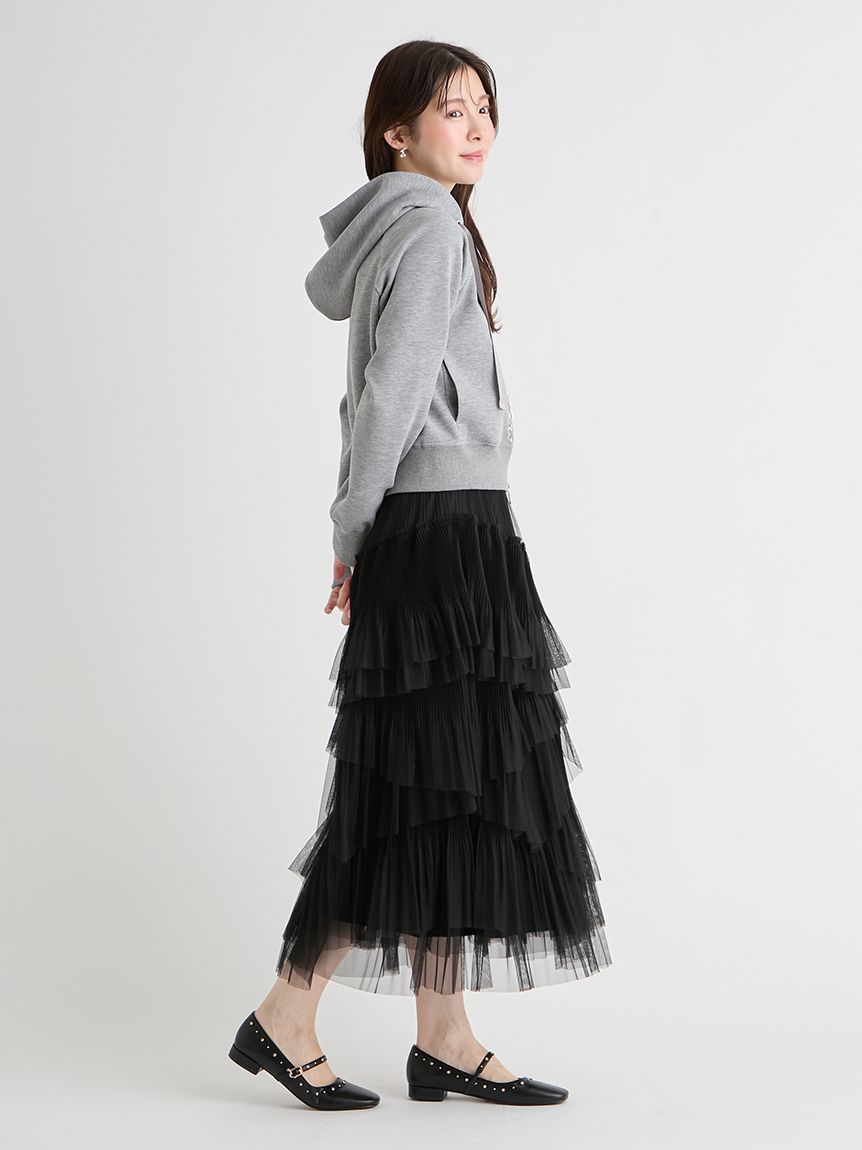 UVカット】【洗える】フロントビシューフーディー(パーカー)｜TOPS