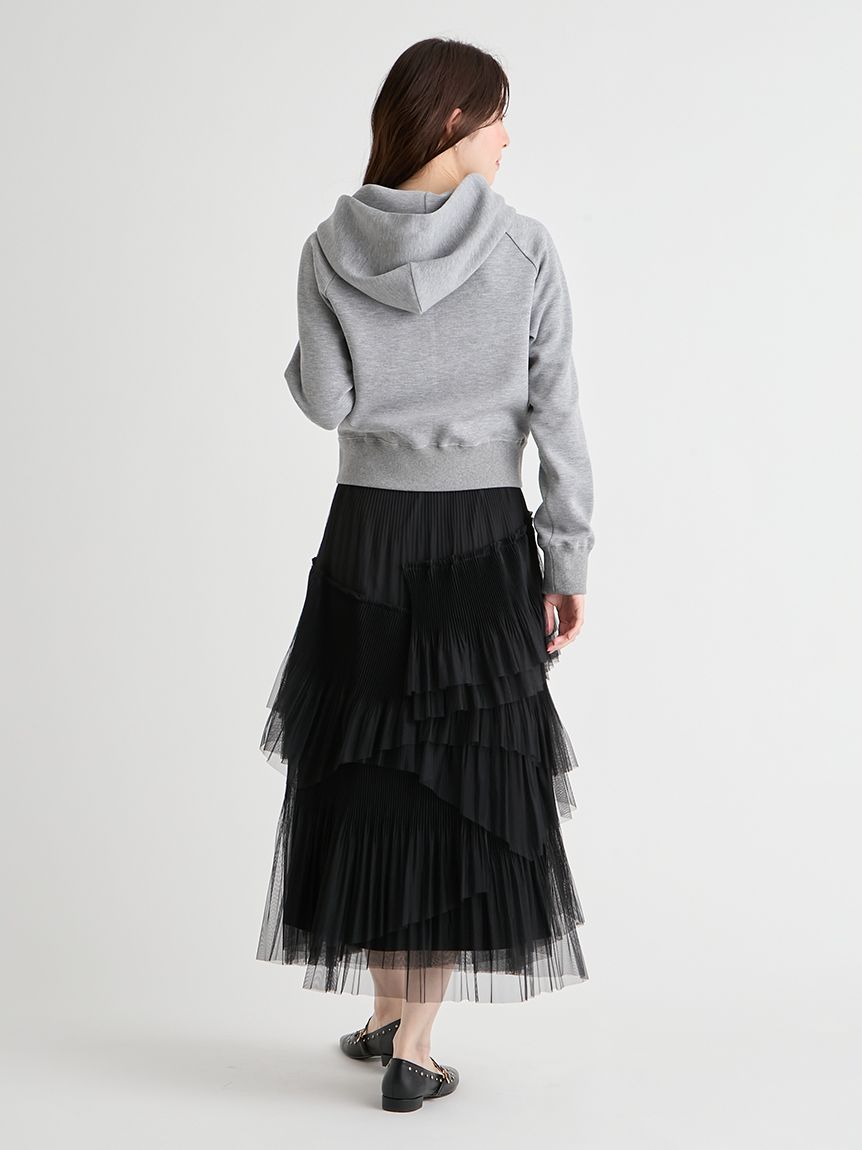 UVカット】【洗える】フロントビシューフーディー(パーカー)｜TOPS