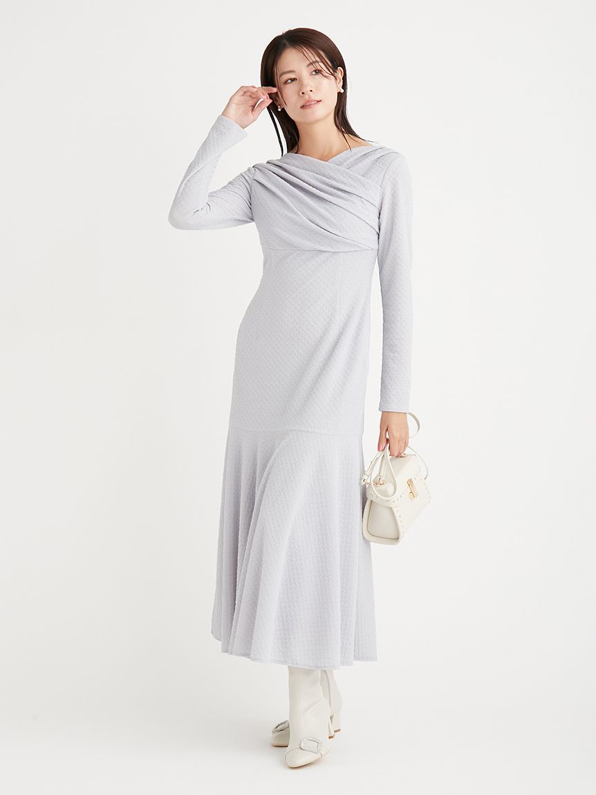 マテリアルカシュクールワンピース(デイリーワンピース)｜DRESS