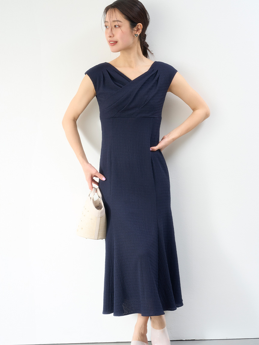 ストレッチカシュクールワンピース(デイリーワンピース)|DRESS ストレッチカシュクールワンピース(デイリーワンピース)|DRESS