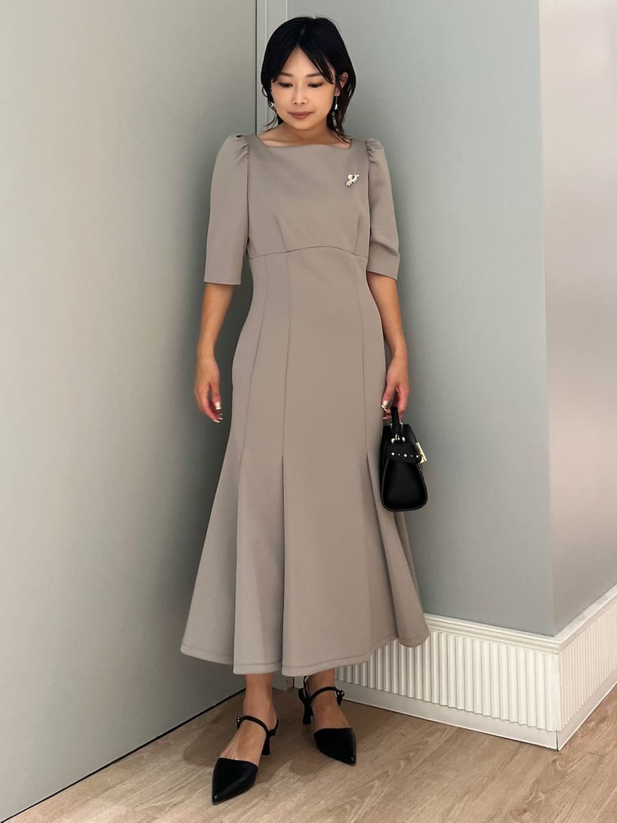 CELFORD（セルフォード） ポンチ　マーメイド　シルエット　ワンピース ポンチマーメイドシルエットワンピース(デイリーワンピース)｜DRESS