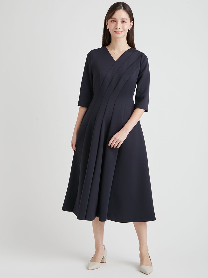 洗える】ツイストポンチワンピース(デイリーワンピース)|DRESS 洗える】ツイストポンチワンピース(デイリーワンピース)|DRESS