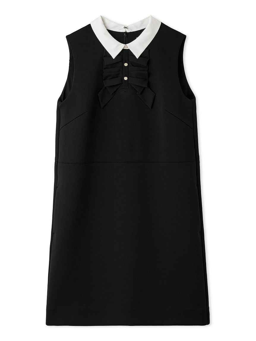 リボンデザイン襟付きミニワンピース(デイリーワンピース)｜DRESS
