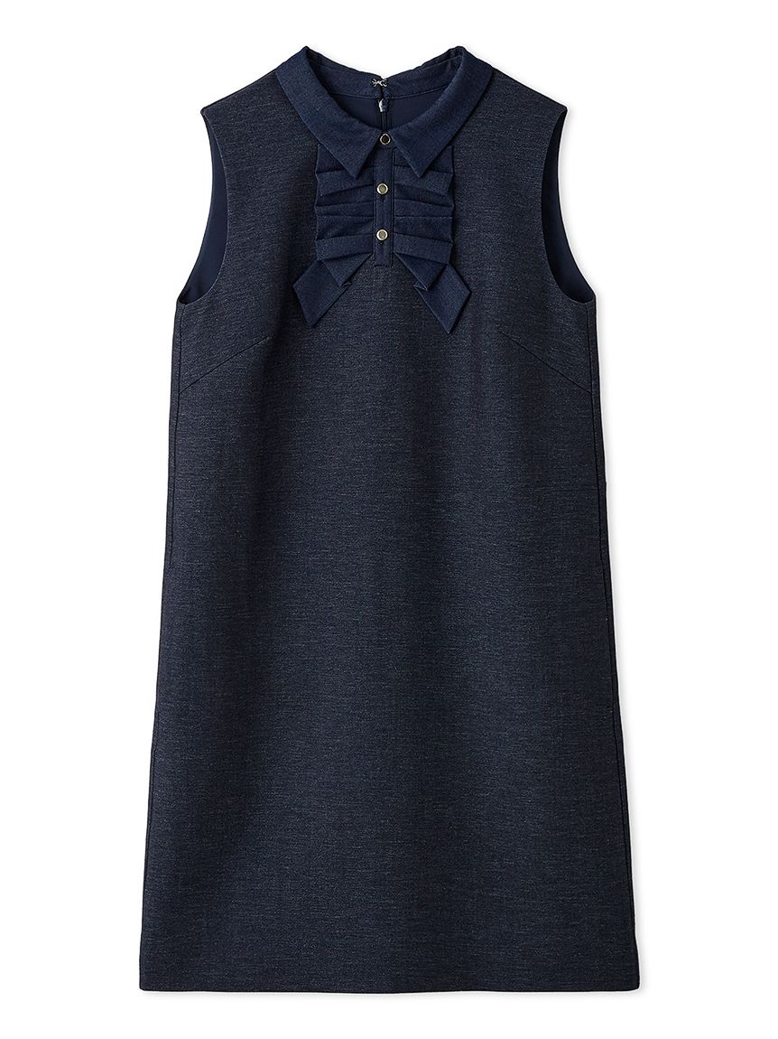 リボンデザイン襟付きミニワンピース(デイリーワンピース)｜DRESS
