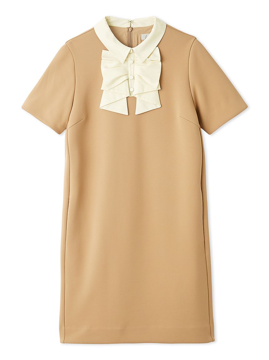 洗える】リボンモチーフミニワンピース(ミニワンピース)｜DRESS