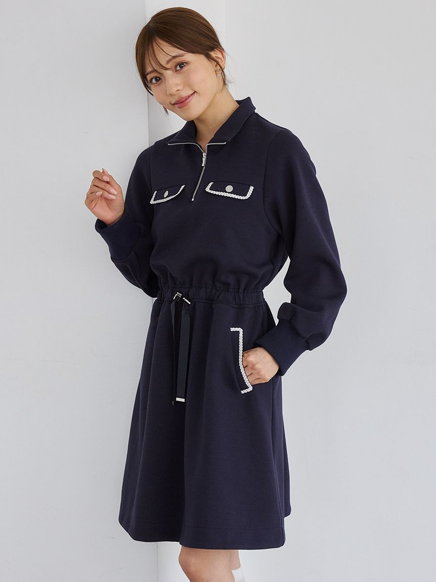 ハーフジップポンチミニワンピース(ミニワンピース)｜DRESS｜CELFORD