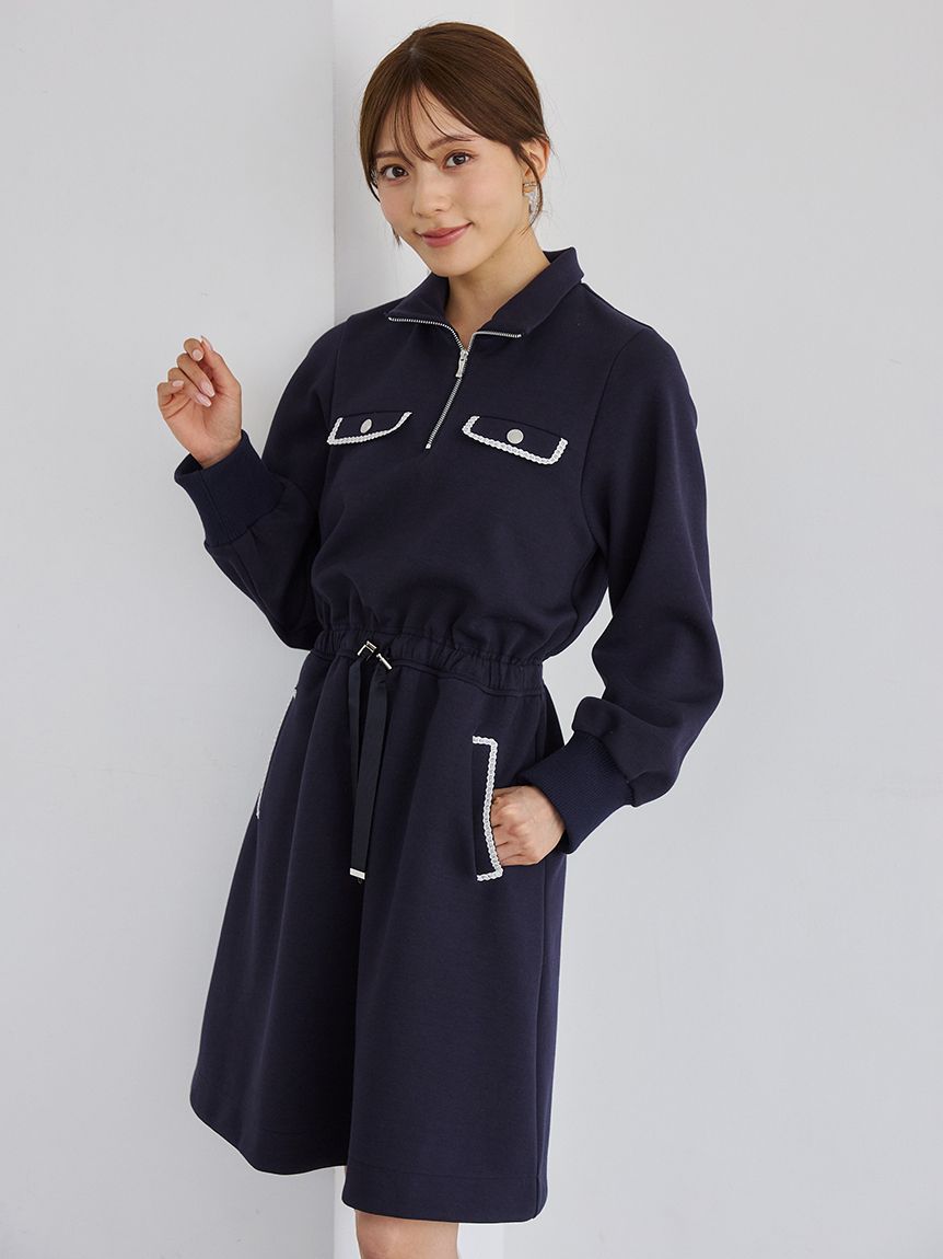 ハーフジップポンチミニワンピース(ミニワンピース)｜DRESS｜CELFORD