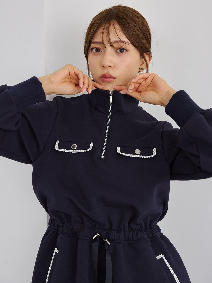 ハーフジップポンチミニワンピース(ミニワンピース)｜DRESS｜CELFORD
