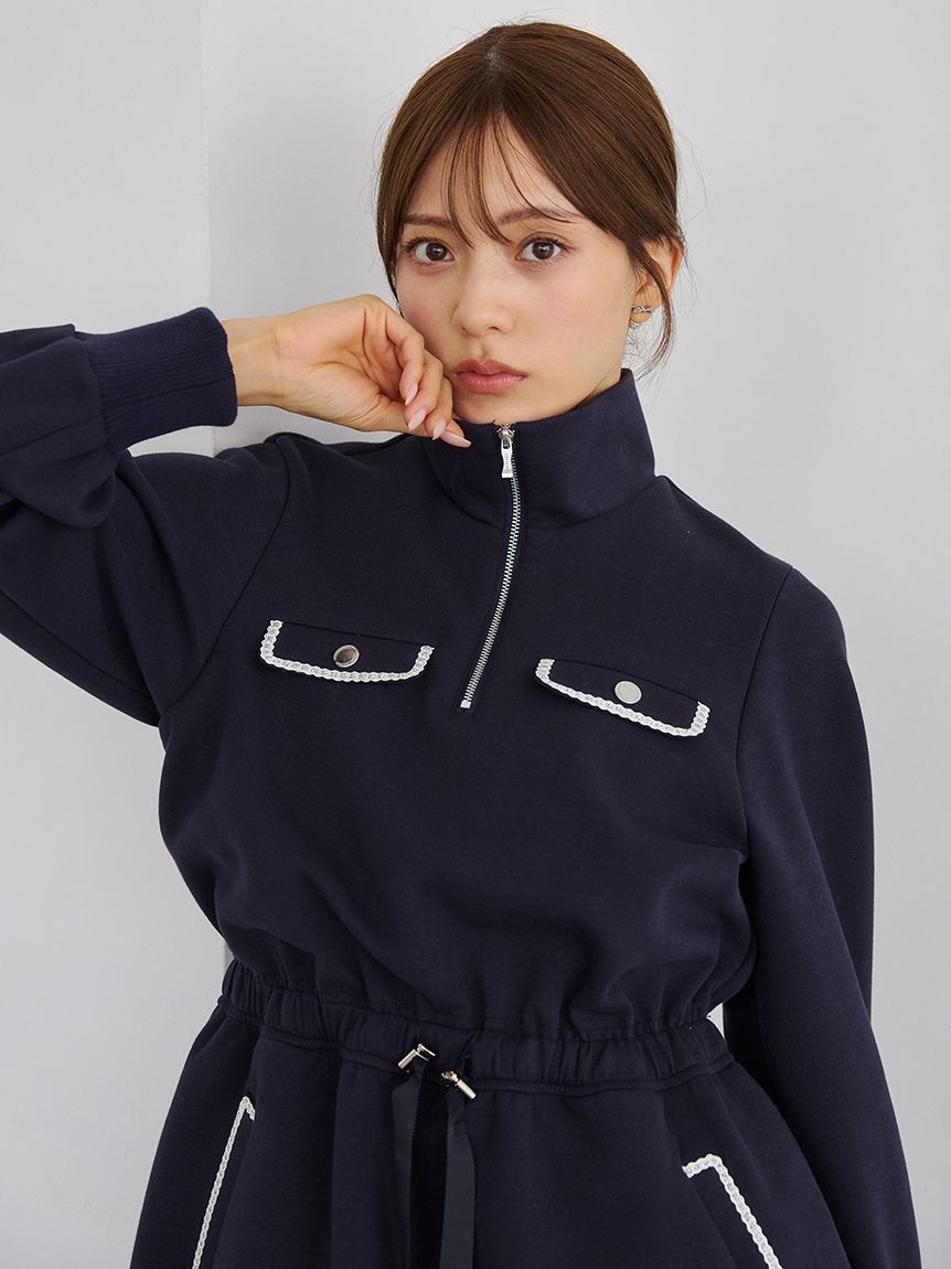 ハーフジップポンチミニワンピース(ミニワンピース)｜DRESS｜CELFORD