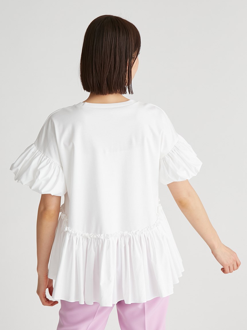 ラウンドヘムフリルカットソー(カットソー)｜TOPS（トップス