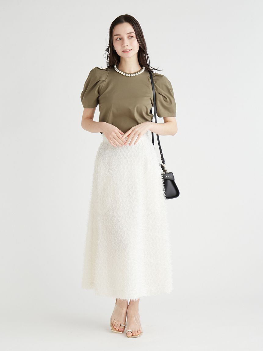 パールネックTシャツ(カットソー)|TOPS(トップス)|CELFORD パールネックTシャツ(カットソー)|TOPS(トップス)|CELFORD