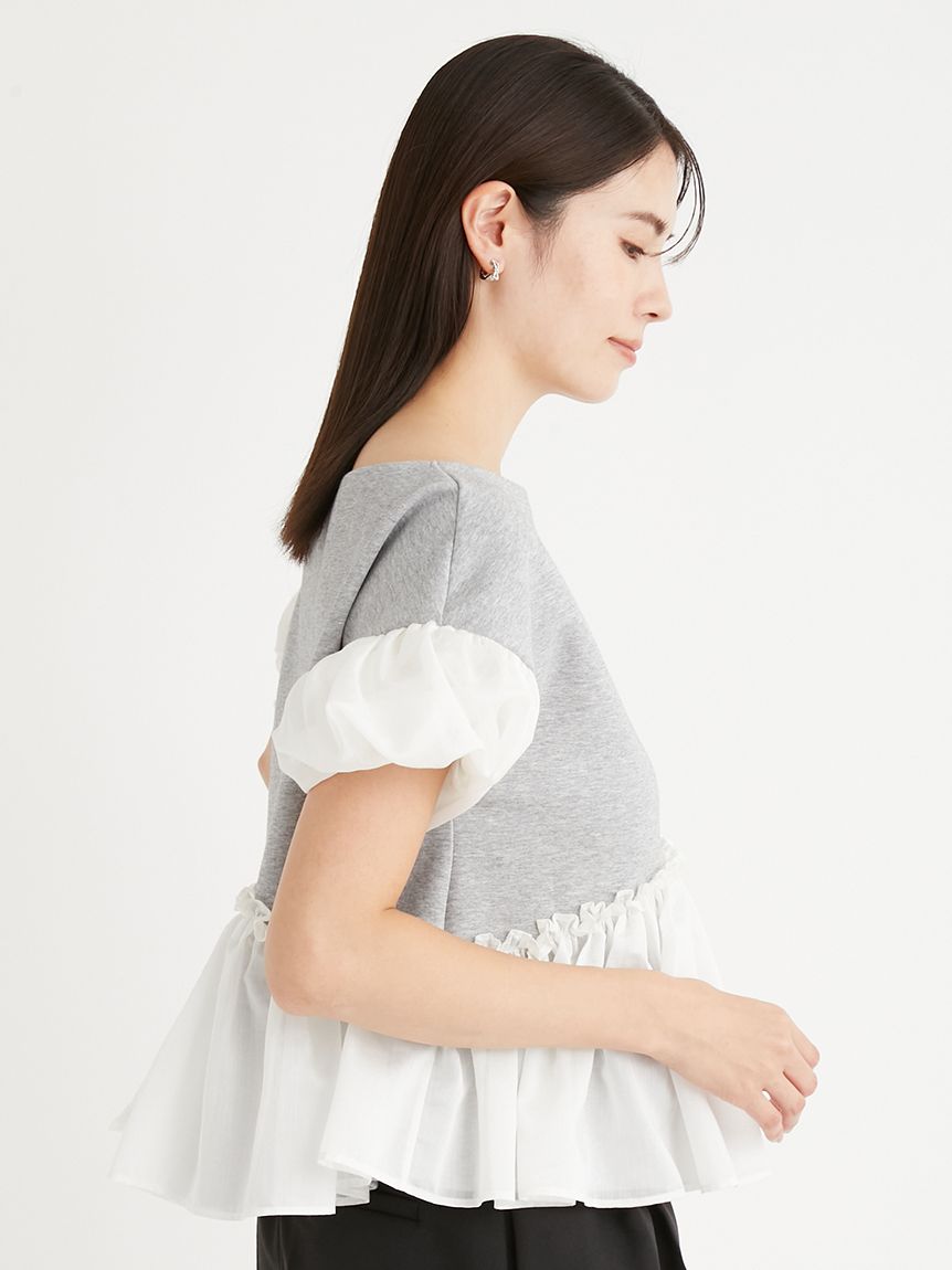 袖バルーンデザインカットソー(カットソー)｜TOPS（トップス