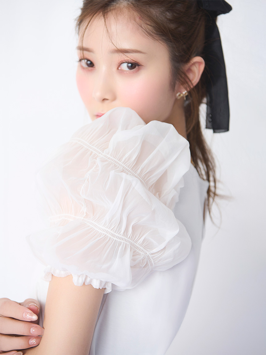 シュリンクスリーブカットソー(カットソー)|TOPS(トップス シュリンクスリーブカットソー(カットソー)|TOPS(トップス
