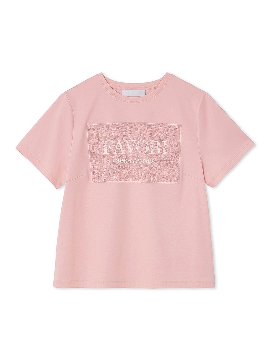 レースロゴプリントTシャツ(カットソー)｜TOPS（トップス
