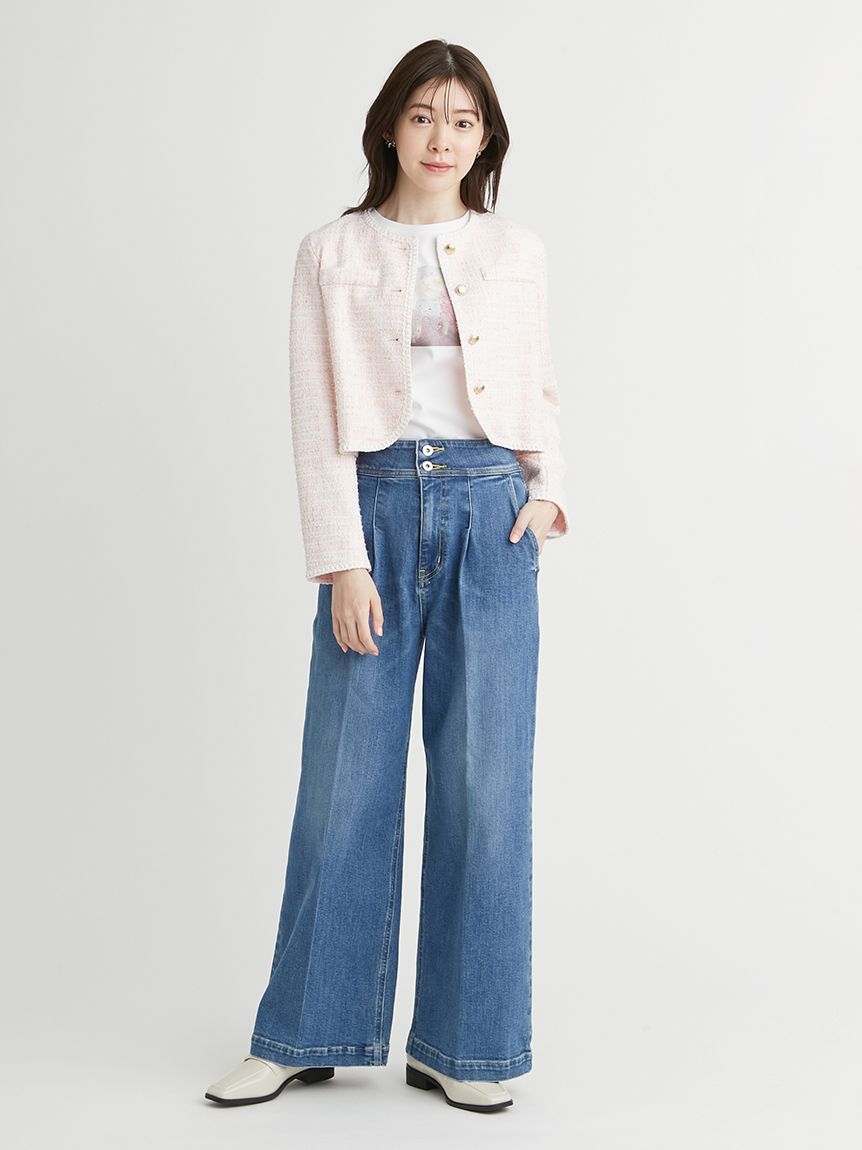 ウォータードロップスフラワーTシャツ(カットソー)｜TOPS