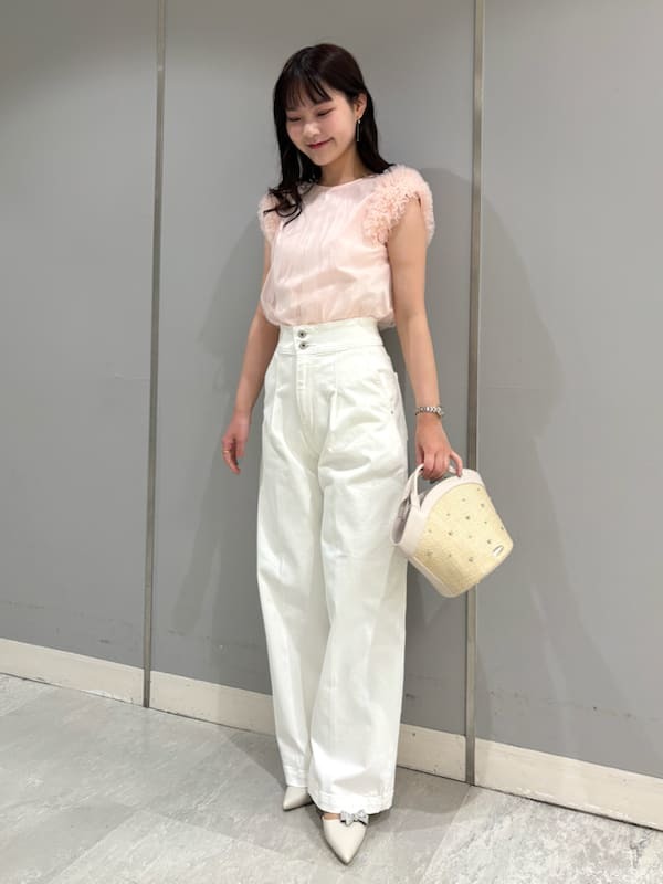 2024年最新入荷 チュールスリーブレイヤードカットソー(カットソー)｜TOPS その他