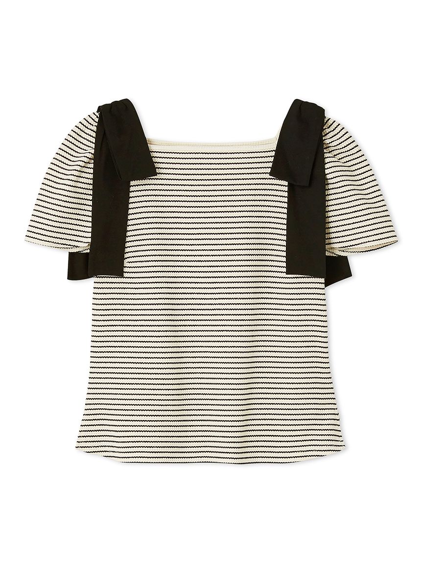 ショルダーリボンカットトップス(カットソー)｜TOPS（トップス