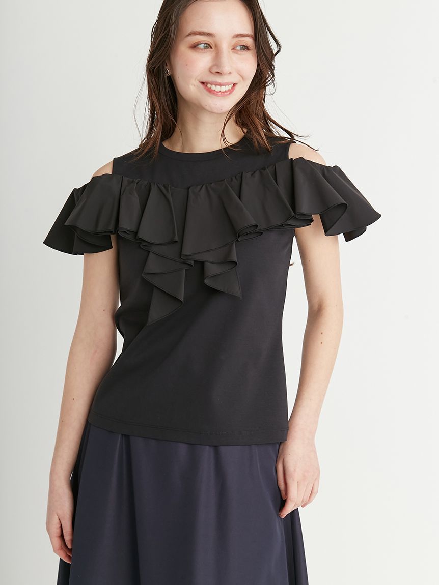 2Wayラッフルフリルトップス(カットソー)｜TOPS（トップス