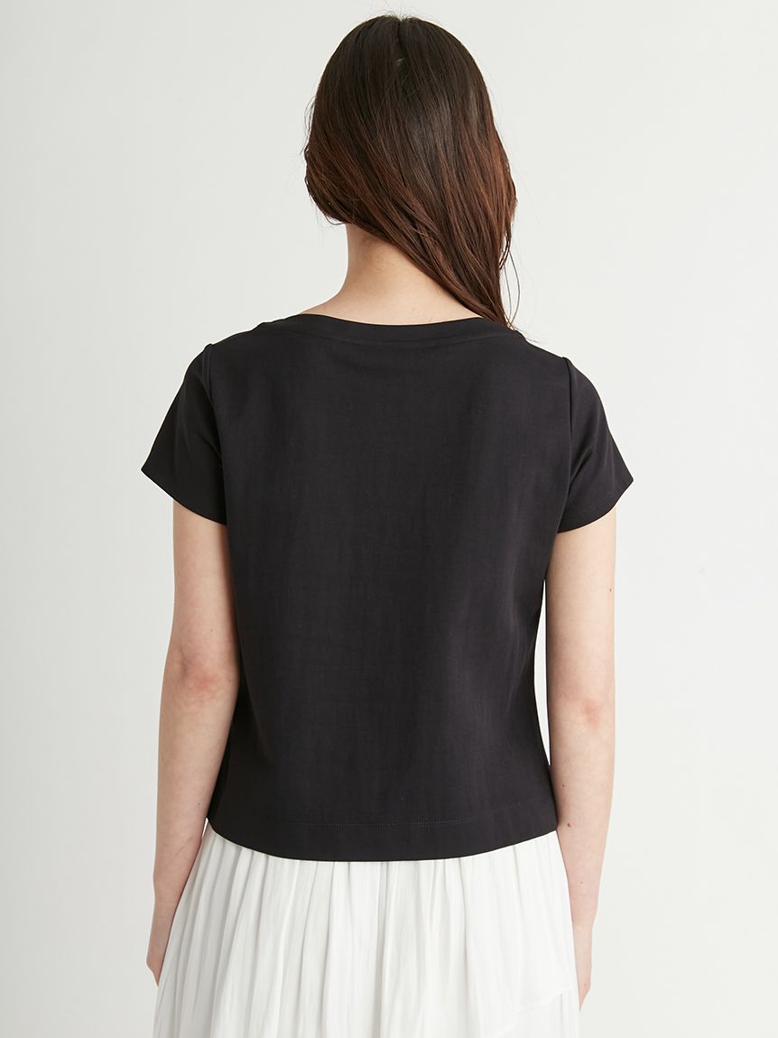 フラワーモチーフTシャツ(カットソー)｜TOPS（トップス
