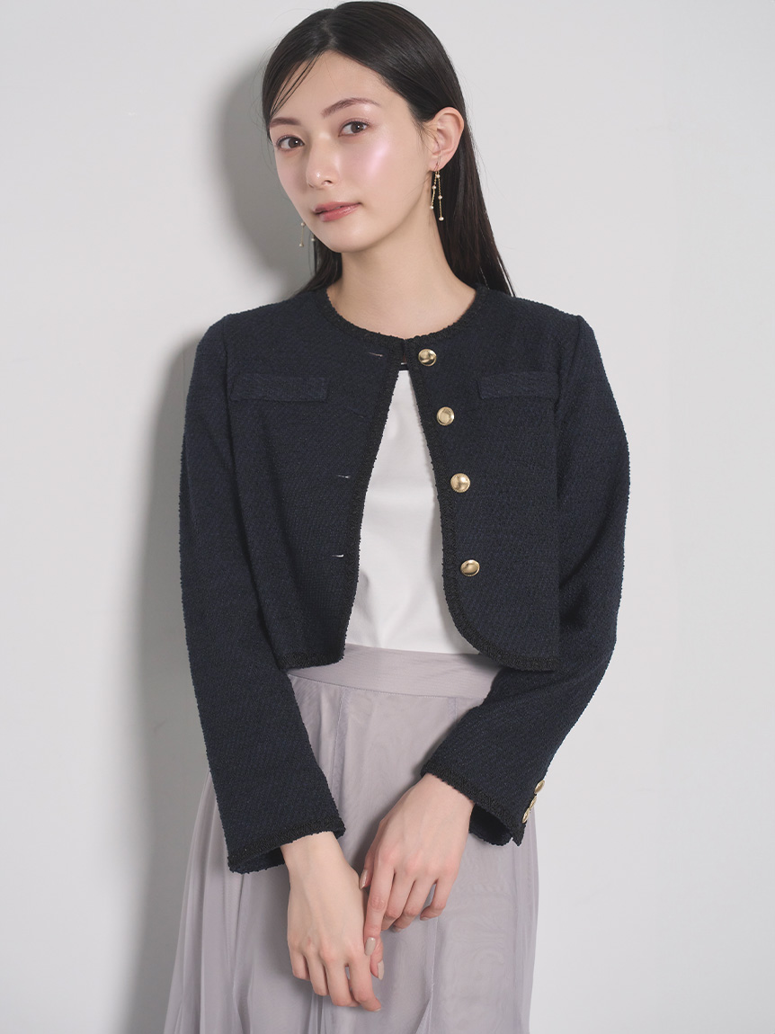 セルフォード カリグラフィ刺繍Tシャツ cwct254026 レディース スクエアネック トップス ワンポイント フェミニン CELFORD CELFORD セルフォード カリグラフィ刺繍Tシャツ cwct254026