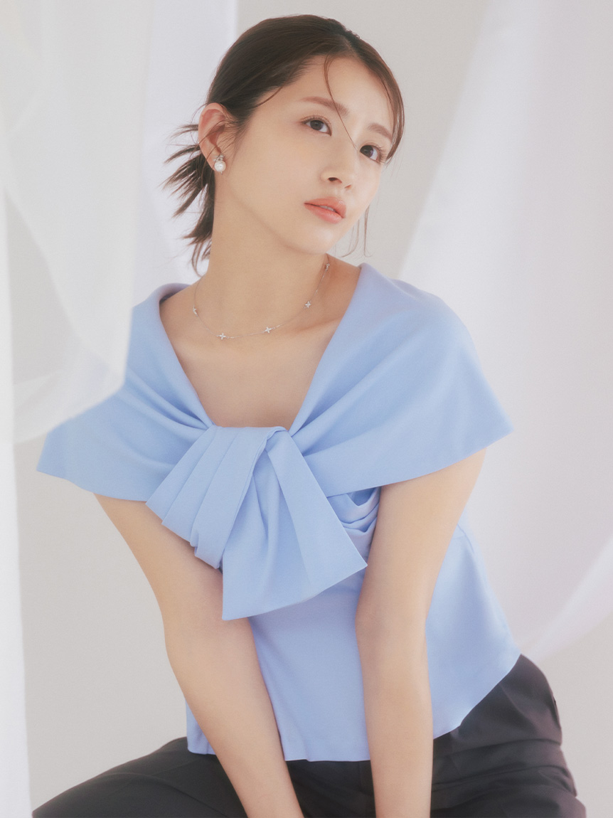 リボンモチーフカットソー(カットソー)｜TOPS（トップス