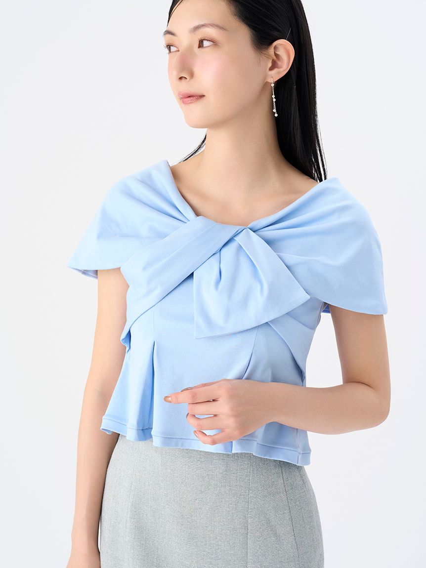 リボンモチーフカットソー(カットソー)｜TOPS（トップス