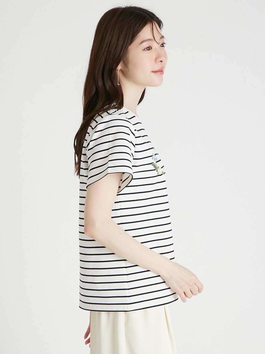 CELFORD×P.J. REDOUTEコラボ】 エンブロイダリーTシャツ(カットソー