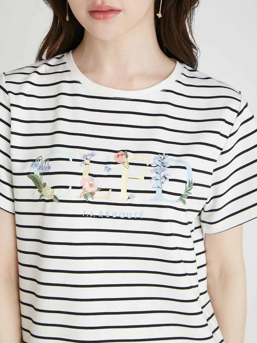 CELFORD×P.J. REDOUTEコラボ】 エンブロイダリーTシャツ(カットソー