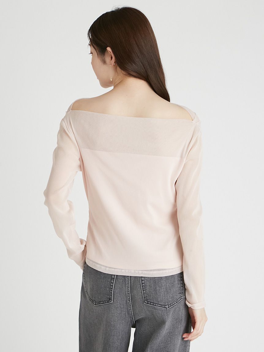 チュールドレープカットトップス(カットソー)｜TOPS（トップス