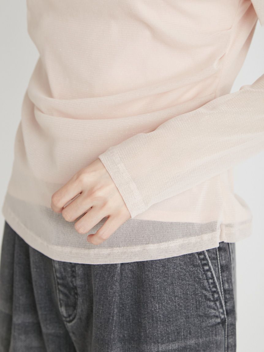 チュールドレープカットトップス(カットソー)｜TOPS（トップス
