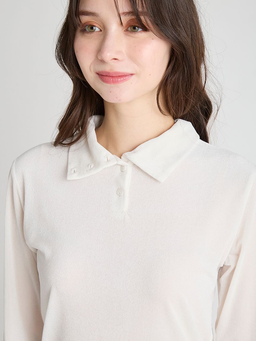 ベロアセミシアートップス(カットソー)｜TOPS（トップス