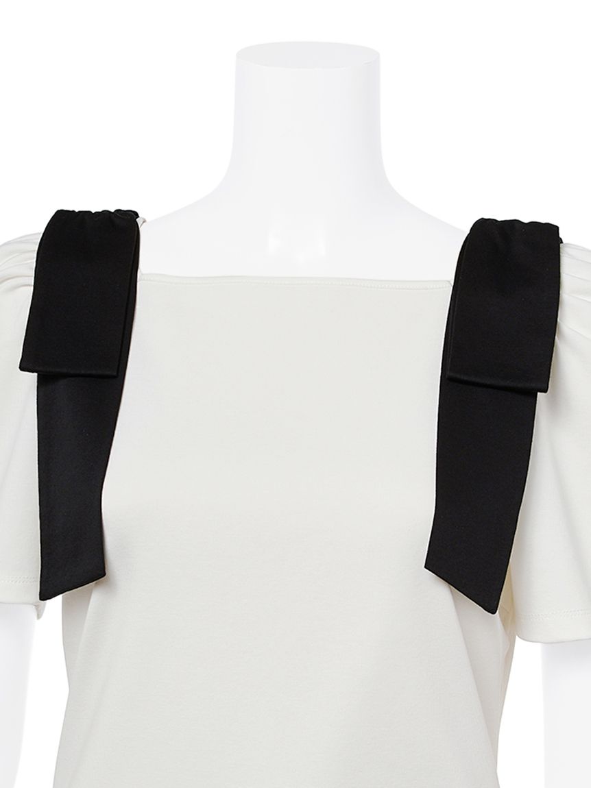 今季最新作　セルフォード　ショルダーリボンカットトップス ショルダーリボンカットトップス(カットソー)｜TOPS（トップス