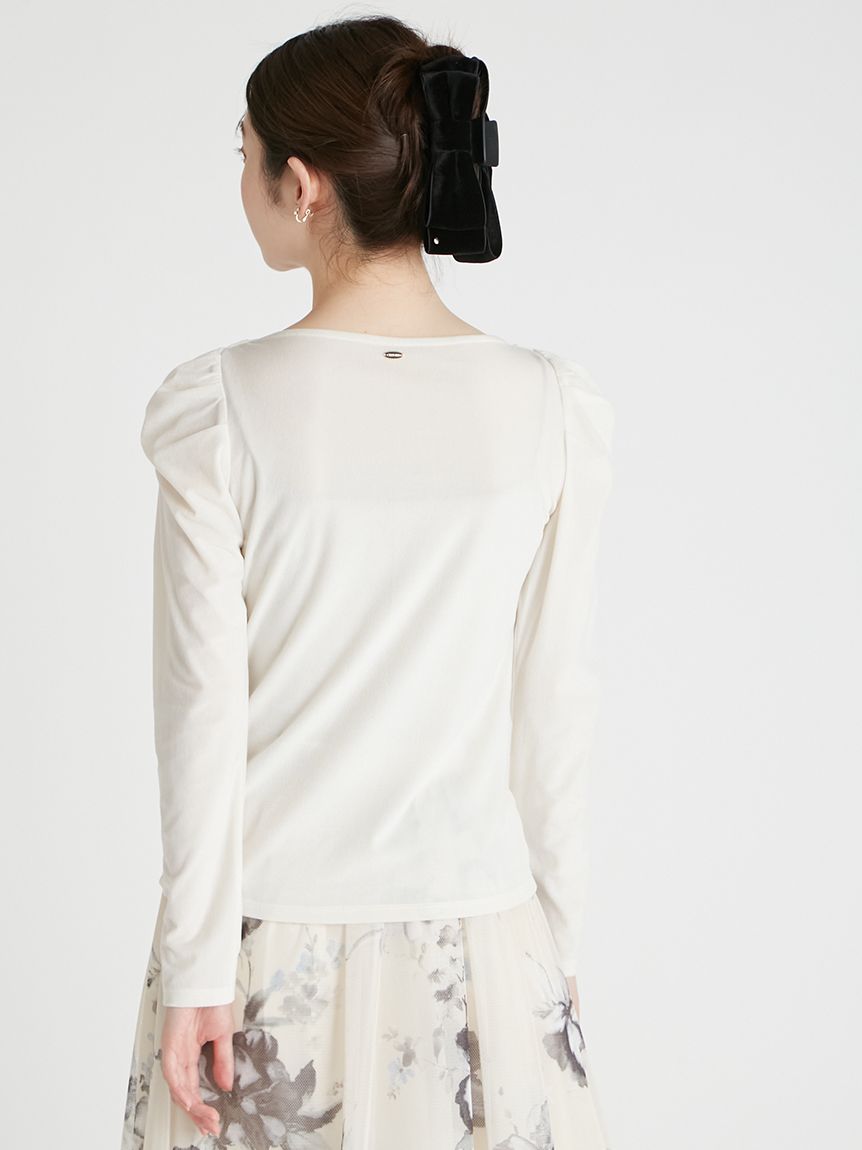 カシュクール風シア―ベロアトップス(カットソー)｜TOPS（トップス