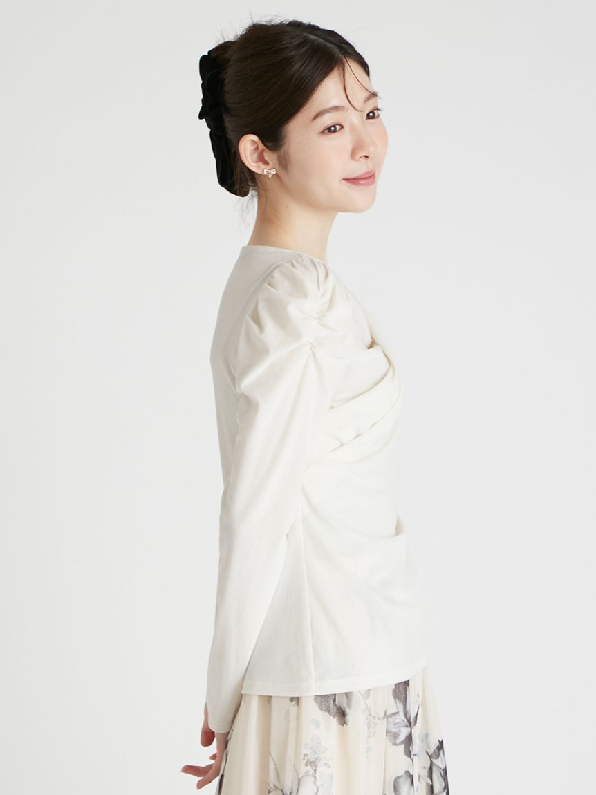 カシュクール風シア―ベロアトップス(カットソー)｜TOPS（トップス