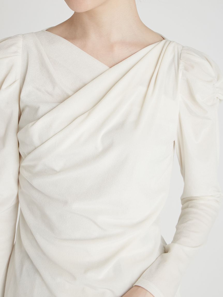 カシュクール風シア―ベロアトップス(カットソー)｜TOPS（トップス